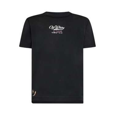 Off-White Wave Off Raw Slim Short-Sleeve Tee 'Black/White'