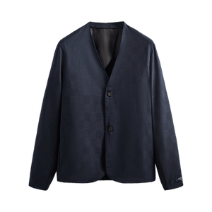 Kith Shadow Check Collarless Jacket 'Nocturnal'