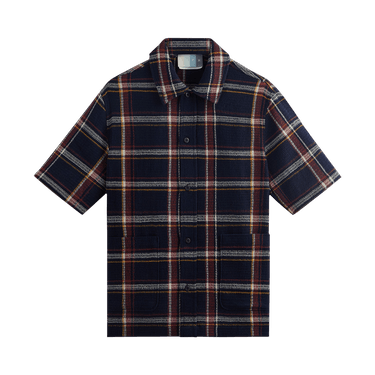 Kith Shadow Plaid Boxy Collared Overshirt 'Nocturnal'