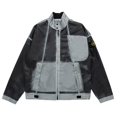 Stone Island Hand Sprayed Mussola Biker Jacket 'Sky Blue'