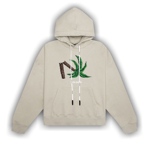 Palm Angels Broken Palm Hoodie 'Beige/Green'