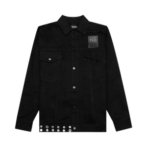 Raf Simons Leather Fringes And Studs Jacket 'Black'