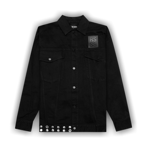 Raf Simons Leather Fringes And Studs Jacket 'Black'