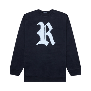 Raf Simons Printed R Crewneck Sweater 'Dark Navy'