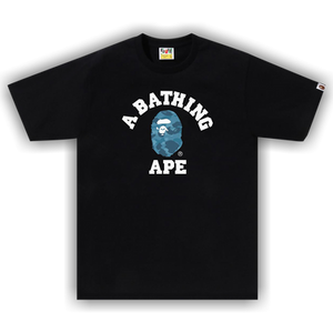 BAPE Honeycomb Camo College Tee 'Black/Blue'