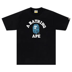 BAPE Honeycomb Camo College Tee 'Black/Blue'