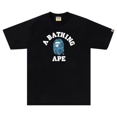 BAPE Honeycomb Camo College Tee 'Black/Blue'