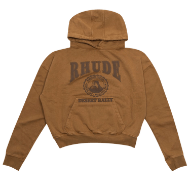 Rhude Cropped Desert Valley Hoodie 'Camel'