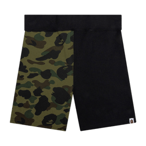 BAPE 1st Camo Back Shark Sweatshorts 'Black/Green'
