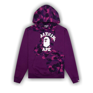 BAPE Color Camo College Cutting Relaxed Fit Hoodie 'Purple'