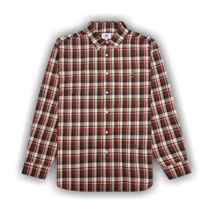BAPE Mini Check Loose Fit Shirt 'Red'