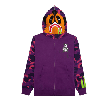 BAPE Color Camo Panda Full Zip Hoodie 'Purple'