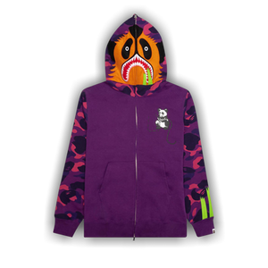 BAPE Color Camo Panda Full Zip Hoodie 'Purple'
