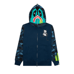 BAPE Color Camo Panda Full Zip Hoodie 'Navy'