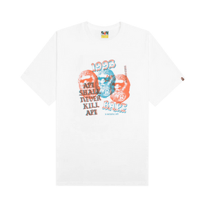 BAPE Pigment Three Ape Head Tee 'White'