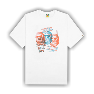 BAPE Pigment Three Ape Head Tee 'White'