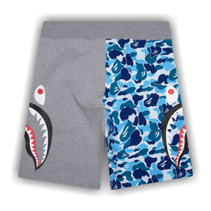 BAPE ABC Camo Side Shark Sweatshorts 'Blue/Grey'