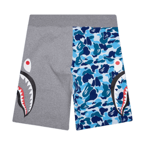 BAPE ABC Camo Side Shark Sweatshorts 'Blue/Grey'