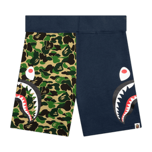 BAPE ABC Camo Side Shark Sweatshorts 'Green/Navy'
