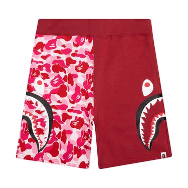 BAPE ABC Camo Side Shark Sweatshorts 'Pink/Red'