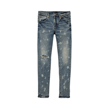 PURPLE BRAND Low Rise Skinny Jeans 'Mid Indigo/Acid Bleach'