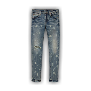 PURPLE BRAND Low Rise Skinny Jeans 'Mid Indigo/Acid Bleach'