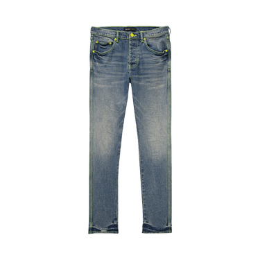 PURPLE BRAND Low Rise Skinny Jeans 'Light Indigo/Neon'
