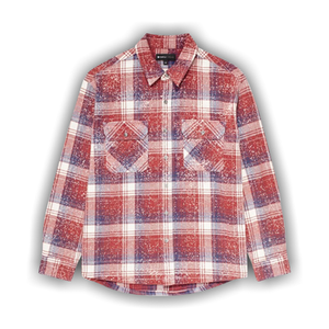 PURPLE BRAND Plaid Woven Shirt 'Red/Navy/White'
