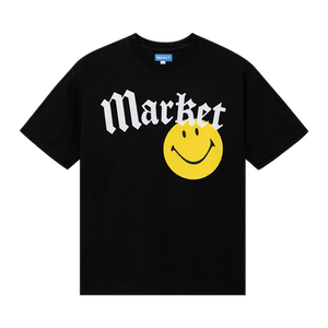 Market Smiley Gothic T-Shirt 'Washed Black'