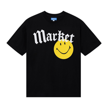 Market Smiley Gothic T-Shirt 'Washed Black'