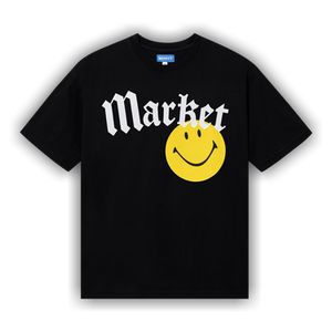 Market Smiley Gothic T-Shirt 'Washed Black'