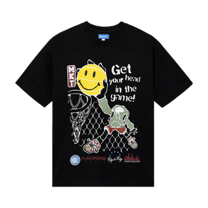 Market Smiley Head In The Game T-Shirt 'Washed Black'