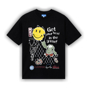 Market Smiley Head In The Game T-Shirt 'Washed Black'