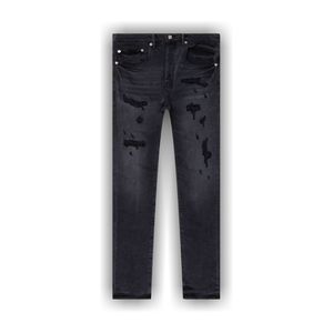 PURPLE BRAND Quilted Destroy Pocket Jeans 'Black'