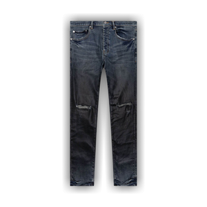 PURPLE BRAND Ripped Gradient Slim Fit Jeans 'Mid Indigo'