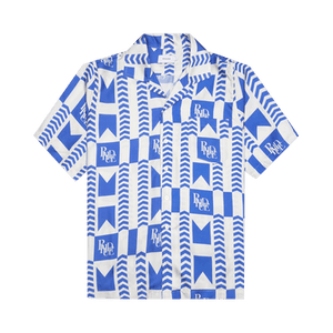 Rhude Grasse Silk Shirt 'Blue/Ivory'