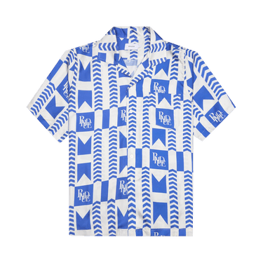 Rhude Grasse Silk Shirt 'Blue/Ivory'