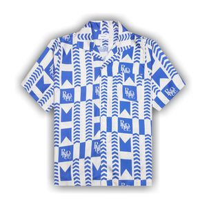 Rhude Grasse Silk Shirt 'Blue/Ivory'