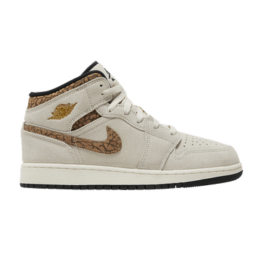 Air Jordan 1 Mid SE GS 'Brown Elephant'
