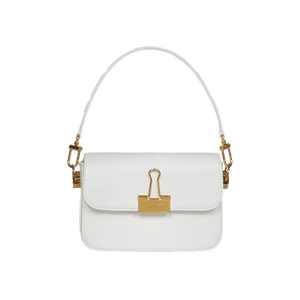 Off-White Plain Binder Shoulder Bag 'White'