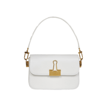 Off-White Plain Binder Shoulder Bag 'White'