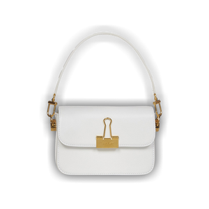 Off-White Plain Binder Shoulder Bag 'White'