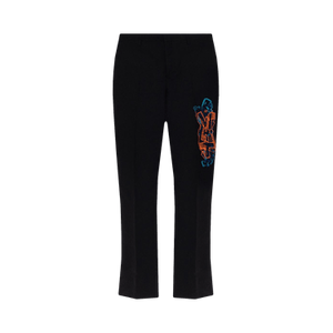Off-White Graf Coupe Slim Pant 'Black/Fluorescent Orange'