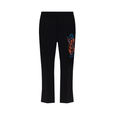 Off-White Graf Coupe Slim Pant 'Black/Fluorescent Orange'