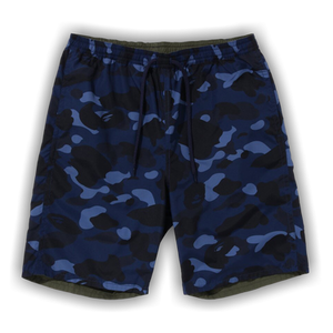 BAPE Color Camo Shark Reversible Shorts 'Navy'