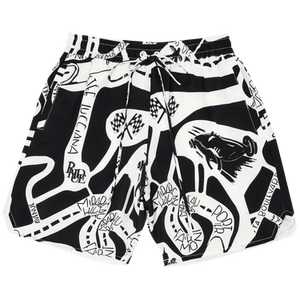 Rhude Strada Silk Short 'Black/White'