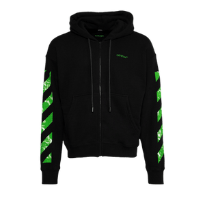 Off-White Moon Cam Arrow Zip Skate Hoodie 'Black/Green'