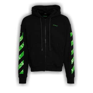 Off-White Moon Cam Arrow Zip Skate Hoodie 'Black/Green'