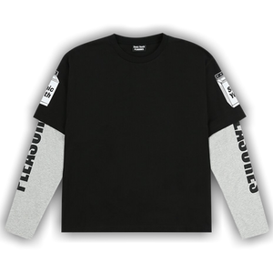 Pleasures Becuz Layered Long-Sleeve 'Black/Grey'