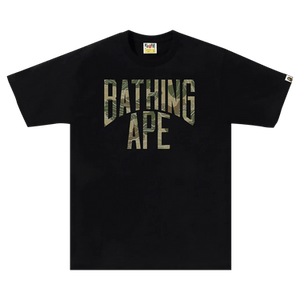 BAPE Layered Line Camo NYC Logo Tee 'Black/Beige'